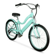 Hyper Bicycles E-Ride 26-Inch Ladies Electric Cruiser Bike with 250W Motor in Turquoise