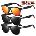 thumbnail image 3 of 3 piezas de gafas de sol cuadradas Vintage Unisex de moda para hombres y mujeres que conducen a la pesca gafas de sol de diseñador de marca de lujo gafas UV400, 3 of 5