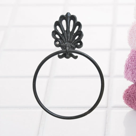 LABSERRON 1Pack Bathroom Hand Towel Holder in Black with Concealed Screws and Sturdy Design