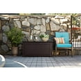 Rubbermaid Patio Chic Deck Box Storage Bench, Dark Teak