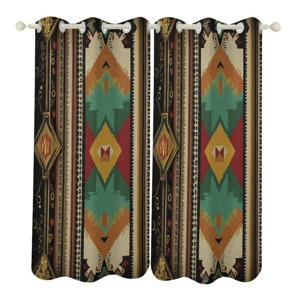 Bohemia Study Room Living Kitchen Bedroom For Blackout Curtain Printed 2 Panels