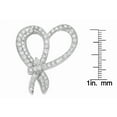 thumbnail image 4 of 10k White Gold 1 CTTW Round Cut Diamond Heart and Bow Pendant Necklace (G-H, SI1-SI2), 4 of 5