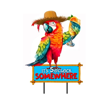 Briarwood Lane Sunset Parrot Metal Art