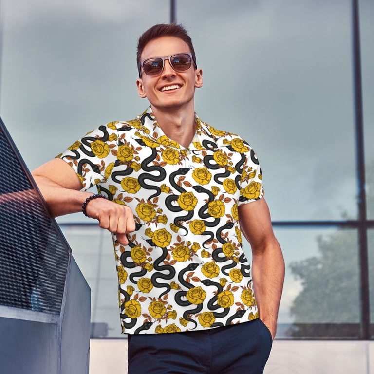 Gaeub Snake And Rose Print Men display picture 3