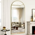 thumbnail image 3 of BEAUTYPEAK 71"x27.1" Arch Full Length Mirror Oversized Floor Mirrors, Gold, 3 of 8