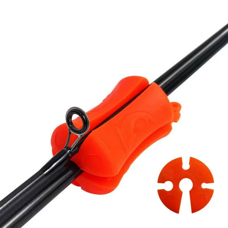 Portable Fishing Rod Fixed Ball Rubber to Resistant Durable Reusable  Fishing Pole Clip for Boat Fishing Accessories Red 
