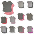 thumbnail image 2 of 90 Degree Women's V-Neck Short Sleeve Everyday Easy Fit Tee, 2 Pack (Heather Navy/Heather Grey, S), 2 of 3