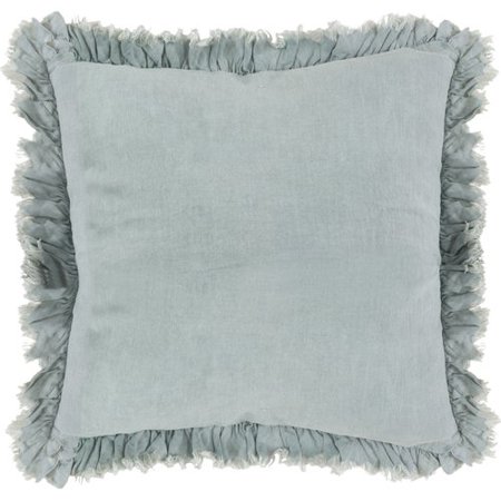 Saro Leona Ruffled Linen Throw Pillow Walmart Com