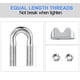 thumbnail image 2 of 12 piezas de abrazaderas para cables de acero M3 XCF acero galvanizado 3 mm, 2 of 4