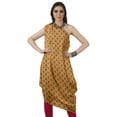 thumbnail image 2 of Moomaya Robe Kurti Sans Manches à une Épaule Imprimée pour Femmes, Vêtement de Créateur Boho pour Fête, 2 of 7
