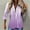 Purple, variant on AOOCHASLIY 2023 Women Tops Women Long Sleeve Printed Career Bloues Tops