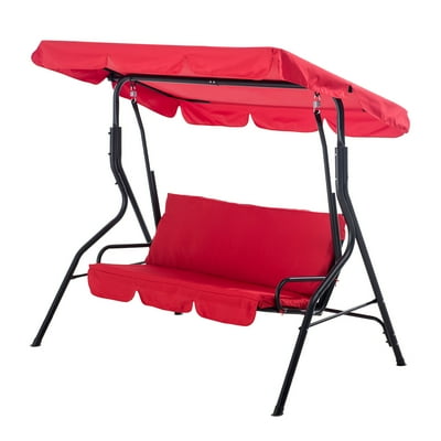 Sunjoy Erikson Red Porch Swing Chair for Outdoor Patio Deck in Nepal at NPR 37916 Rating 5