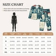 thumbnail image 6 of Kll France And Paris Print Women'S Long Sleeve Pajamas With Pants Sleepwear Loungewear 2 Set-Large, 6 of 9