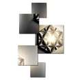 thumbnail image 3 of Designart "Monochrome Sacred Geometry III" Modern Midcentury Metal Art Living Room Set, 3 of 5