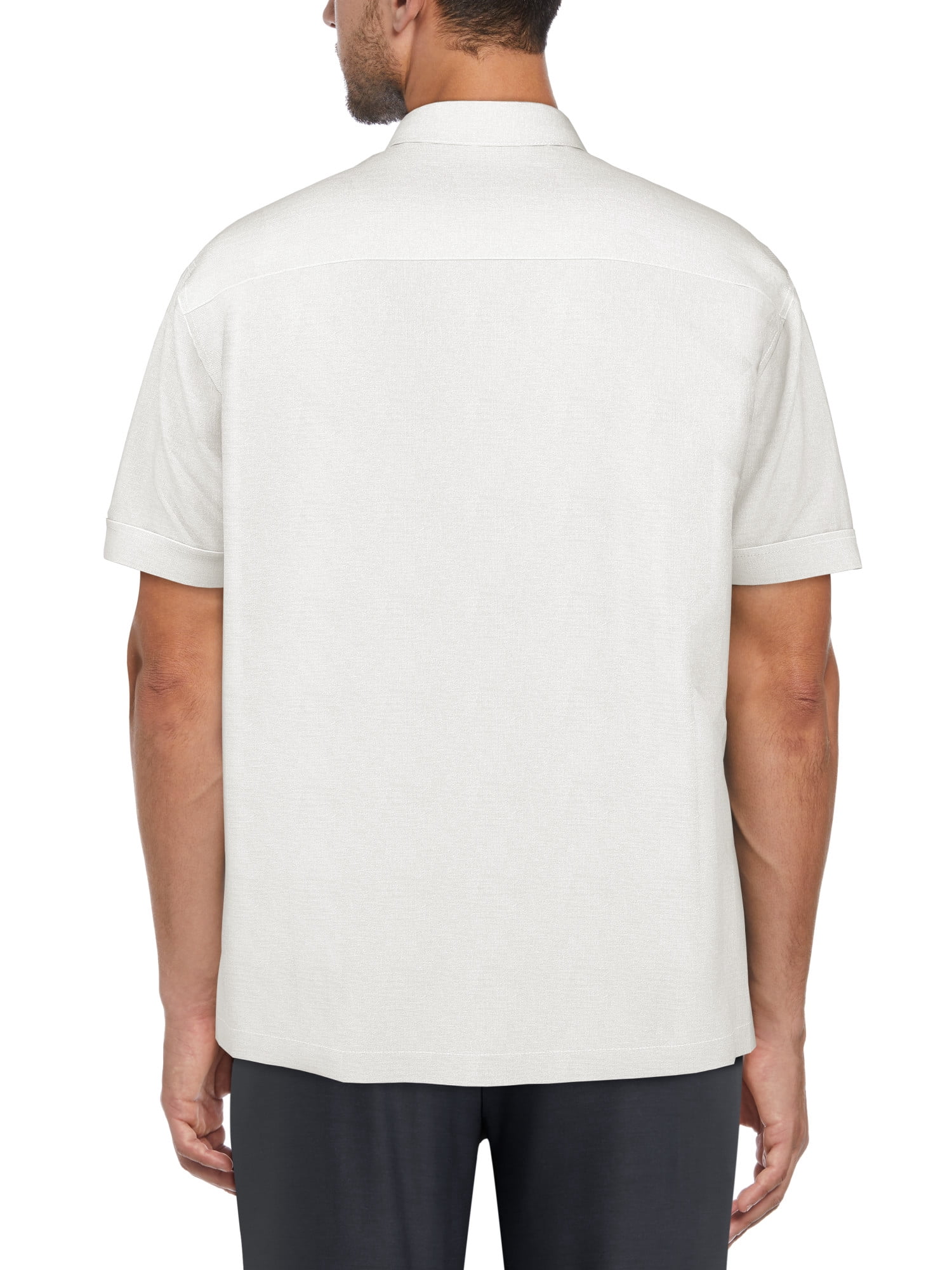 Cafe Luna Men's and Big Men's Printed Panel Short Sleeve Shirt, Sizes S-5XL