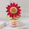 thumbnail image 4 of SHIMELE Handmade Crochet Sunflower Pot Decoration, Wool Knitted Artificial Flower for Car Dashboard, Home Office Decor, Allergy-Free Gift Idea, 4 of 5