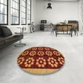 thumbnail image 4 of Ahgly Company Machine Washable Indoor Rectangle Abstract Orange Area Rugs, 2' x 5', 4 of 7