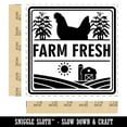 thumbnail image 2 of Farm Fresh with Barn and Chicken Self-Inking Rubber Stamp Ink Stamper - Red Ink - Large 1-1/2 Inch, 2 of 7
