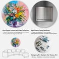 thumbnail image 5 of Designart 'Bouquet Of Vibrant Colored Flowers' Traditional Circle Metal Wall Art 23x23 - Disc of 23, 5 of 5