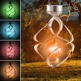thumbnail image 4 of Luz LED solar para carillón de viento, luz nocturna que cambia de Color, lámpara giratoria espiral colgante impermeable para jardín, balcón, decoración interior y exterior Sincero Hogar, 4 of 4