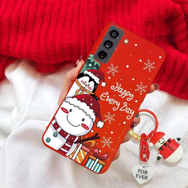 Christmas Reindeer Santa Claus Key Chain Case For iPhone 15 Pro Max 15 Pro For iPhone 15 Plus Hat Tree Snowman Tpu Cover