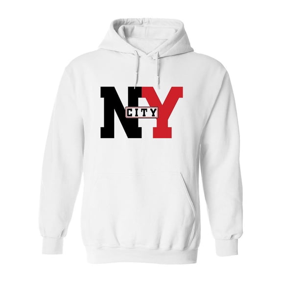 Ny City Black And Red Slogan Hoodie Men -Image by Shutterstock, Male XX-Large