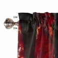 thumbnail image 5 of Fall Valances for Windows, Forest Fallen Leaves Autumn Orange Landscape Rod Pocket Short Window Valance Curtains Holiday Window Treatment for Kitchen Living Room Bathroom, 42"x18", 5 of 6