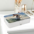 thumbnail image 6 of Surfing PU Leather Necklace Organizer Decorative Box with Removable Compartment Portable Necklace Holder, 6 of 6