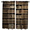 thumbnail image 2 of Ancient Library Book Curtain For Living Room Kids Bedroom Kitchen Window Curtains Home Interior Drapes, 2 of 7
