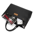 thumbnail image 5 of Wrangler Leopard Tote bag with Cup Holder Laptop Tote 15.6 Inch Work Bag, Plain Black, 5 of 7