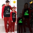 thumbnail image 2 of Pijamas familiares a juego de Navidad, conjunto de pijamas rojos, luminosos, cómo brillan los copos de nieve, 2 of 3