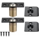 thumbnail image 1 of Closet Door Ball Catch Hardware, Stainless Steel Catch Adjustable with Strike Plate, Black Finish 4 Pack, HBC100-BK-P4, 1 of 4