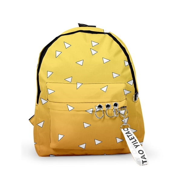 Mochila Demons Slayers Agatsuma Zenitsu para niños escolares