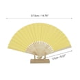 thumbnail image 2 of Unique Bargains Portable DIY 7-Inch Blank Folding Fan 1 Pc Light Yellow, 2 of 5