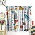 thumbnail image 3 of Kids Space Rocket Curtains, Cartoon Outer Space Rockets Planets Stars Comets Universe Adventure Print Window Treatments for Boys Bedroom Living Room 84x84in, 3 of 6
