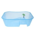 thumbnail image 1 of TISHITA Sturdy Reptile Tortoise Turtle Tank Vivarium with Ramp Basking Platform Blue, 1 of 8