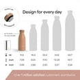 thumbnail image 4 of LARS NYSØM Stainless Steel Insulated Water Bottle 12oz 17oz 25oz 34oz 51oz | Insulated Thermo Flask for Hot and Cold Beverages | Leakproof Drinking Bottle (Blush Rose, 11.9oz), 4 of 7