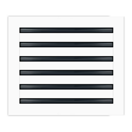 

14x12 Modern AC Vent Cover - Decorative White Air Vent - Standard Linear Slot Diffuser - Register Grille for Ceiling Walls & Floors - Texas Buildmart
