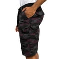 thumbnail image 5 of G-Style USA Men's Relaxed Fit Belted Camo Cargo Shorts - Burgundy/Black - 34, 5 of 6