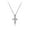 Silver, variant on Sterling Silver 925 Bezel Cz Tiny Cross Pendant Necklace A2728-Silver