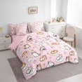 thumbnail image 3 of Feelyou Kawaii Cat Animal Twin Bedding Sets 7-Piece, Cute Cartoon Bedding Comforter Set, 3 of 8