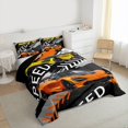 thumbnail image 3 of Homewish Race Car Bedding Comforter Set,Speed Extreme Sport Twin Comforter Sets,Gray Orange Bedding Set For Boys,Luxury Bedroom Decor Reversible,2pcs, 3 of 8