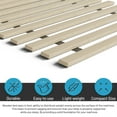 thumbnail image 4 of Continental Sleep, 1-Inch Extra Heavy Duty Horizontal Wooden Bunkie Board/ Bed Slats, Enhance Mattress Support, Queen, Beige, 4 of 6