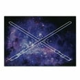 thumbnail image 1 of Galaxy Cutting Board, Futuristic Starry Sky Galaxy Illustraiton Pattern Universe Outer Space, Decorative Tempered Glass Cutting and Serving Board, Small Size, Purple Black, by Ambesonne, 1 of 1