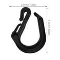 thumbnail image 2 of BRIGHTFUFU 10pcs Car Back Seat Storage Hook Black ABS Fastener For Travel, 2 of 8