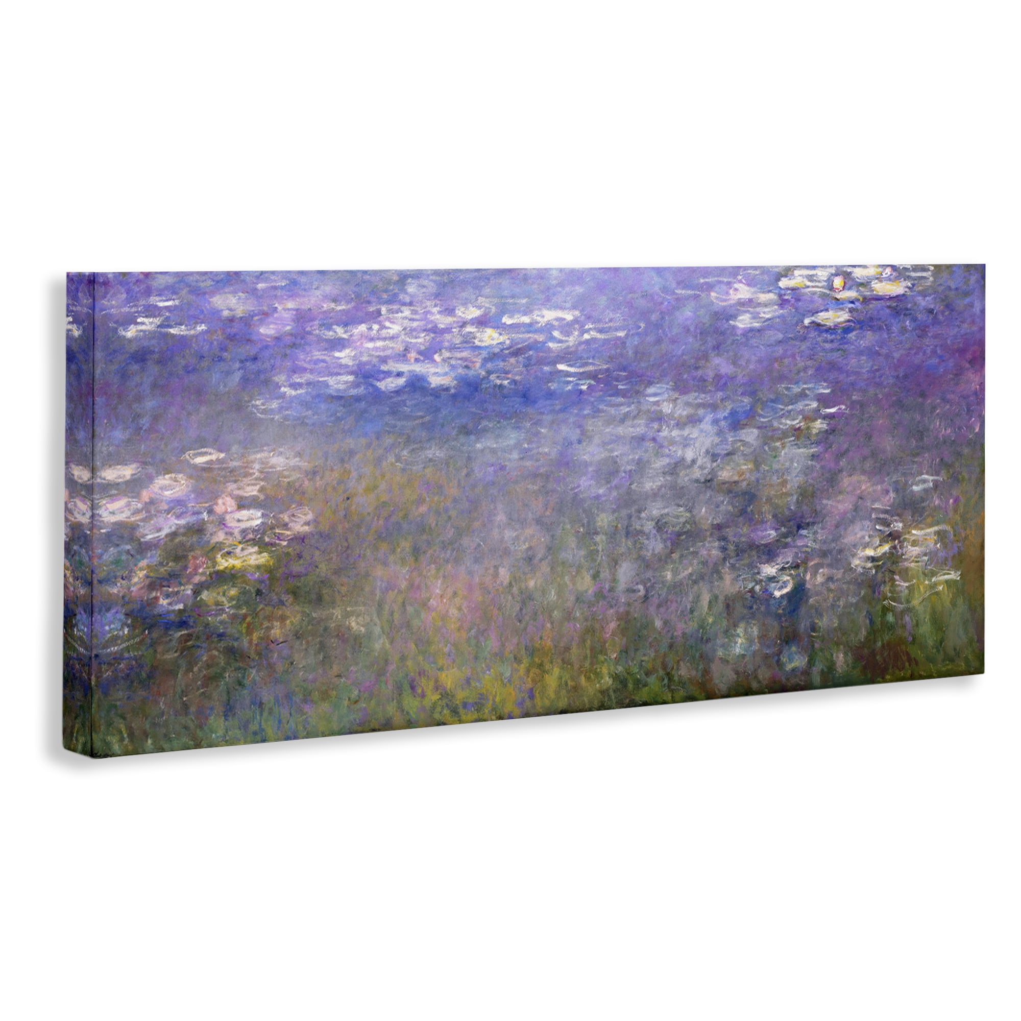 Stupell Industries Classic Monet Pond Lilies Landscape & Nature Painting Wrapped Canvas Art Print Wall Art, 30 x 13