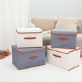 thumbnail image 6 of REGALWOVEN Storage Cube, Storage Bin with Handles and Lid, 1 Pcs Storage Basket for Organizing Cloth Beige 14.6x10.6x10.2', 6 of 7