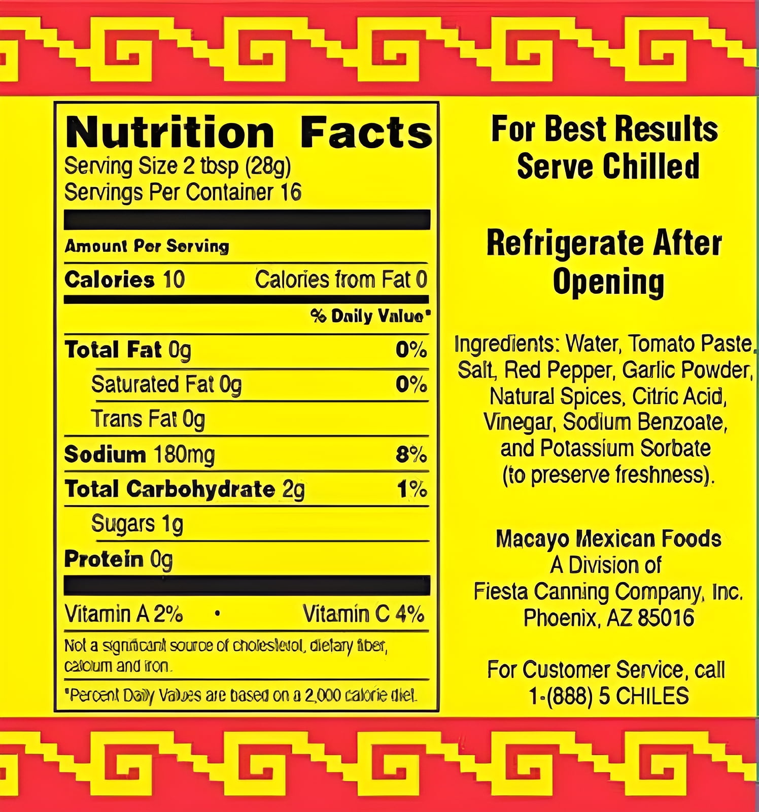 Macayo's Mexican Foods Medium Taco Sauce & Chip Dip, 16oz