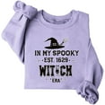 thumbnail image 5 of Kilaqueen in my spooky est 1629 witich era Sweatshirt Womens Halloween Witch Graphic Tees Spooky Season Casual Long Sleeve Pullover Tops, 5 of 5