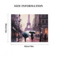 thumbnail image 3 of ERAPDAUR Pink Paris Canvas Wall Art Girl Bedroom Oil Painting Paris Eiffel Tower Street View Picture Print for Home Office Decor Umbrella Landscape Artwork Bathroom Wall Decor 16x12in, 3 of 6